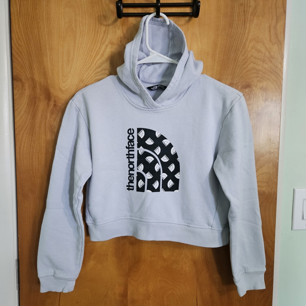 The North Face Gray Cropped Pullover Hoodie